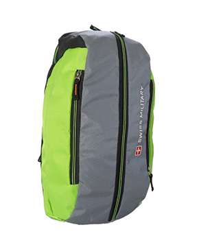 Duffle bag with backpack - Green with Gray